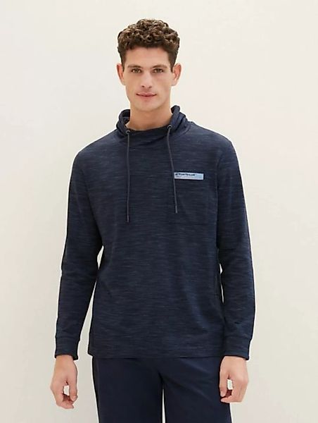 TOM TAILOR T-Shirt Sweatshirt mit Snood in Melange Optik günstig online kaufen