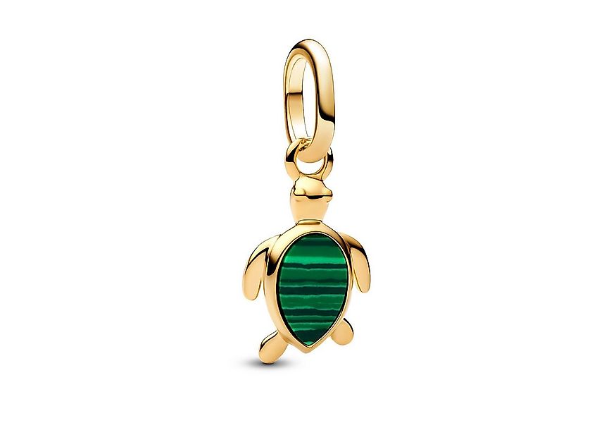 Pandora Kettenanhänger Mini Charm-Grüne Schildkröte Goldfarben günstig online kaufen