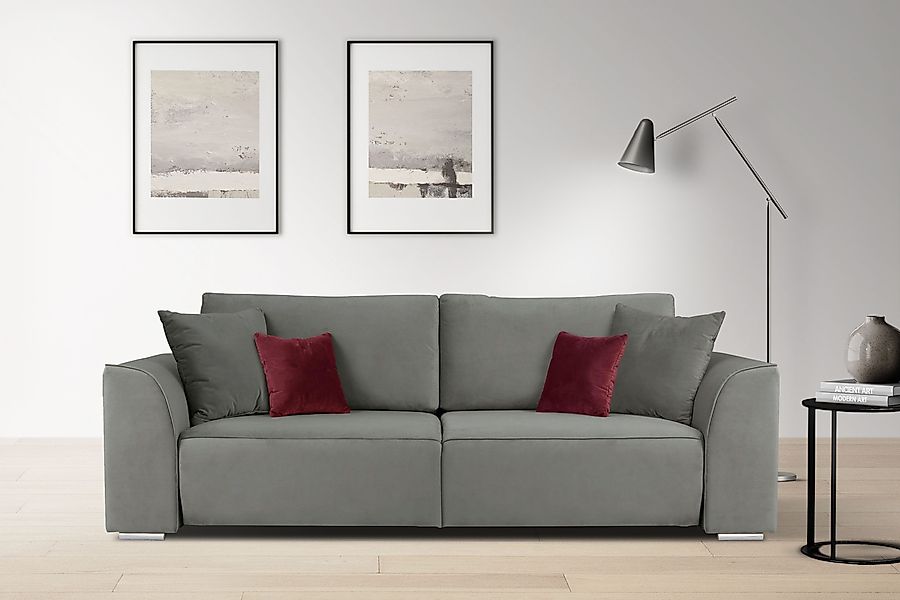 INOSIGN 3-Sitzer Beatrice Schlafsofa, wahlweise auch mit Bettfunktion und B günstig online kaufen