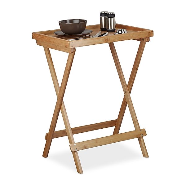 relaxdays Tabletttisch Bambus günstig online kaufen
