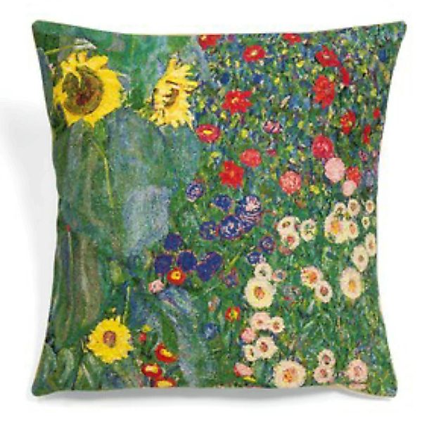 Kissenhülle, 'Bauerngarten mit Sonnenblumen' 45 x 45 cm günstig online kaufen