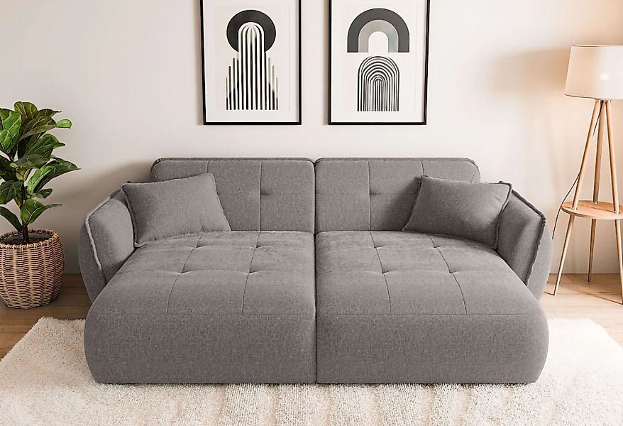 Home affaire Big-Sofa "MIRELDA Design-Sofa mit Steppungen, extra tief, Brei günstig online kaufen