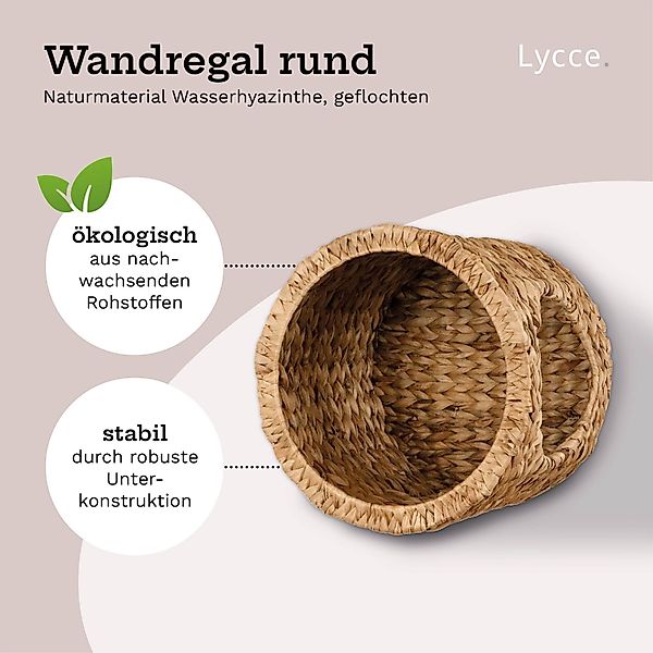 Lycce Wandregal Wandregal Badezimmer Regal geflochten günstig online kaufen