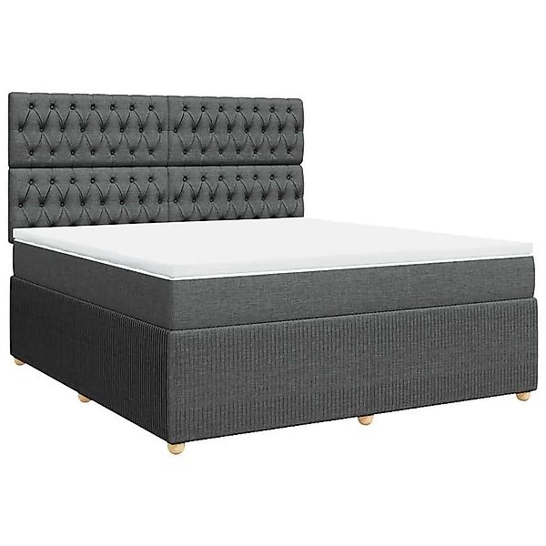 vidaXL Boxspringbett mit Matratze Dunkelgrau 180x200 cm Stoff 3292143 günstig online kaufen