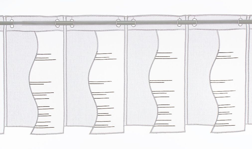 Verdi Scheibengardine moderne Streifen, Stangendurchzug, transparent, günstig online kaufen