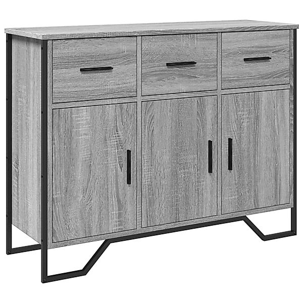 vidaXL Sideboard Grau Sonoma 97x32,5x74,5 cm Holzwerkstoff 848562 günstig online kaufen