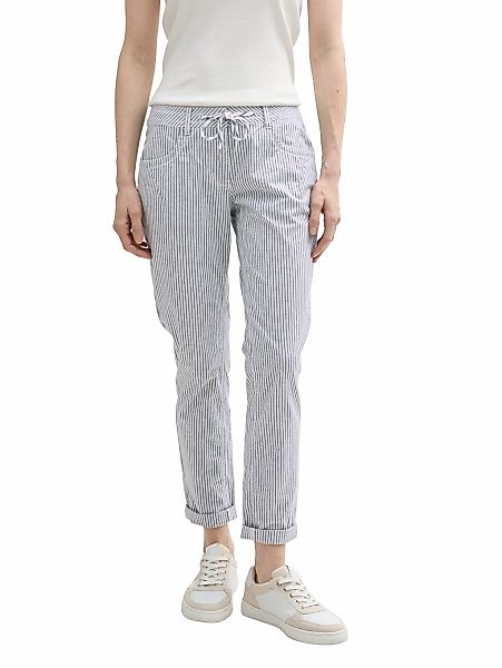 TOM TAILOR Stoffhose, im Streifendesign und mit Kordelzug günstig online kaufen