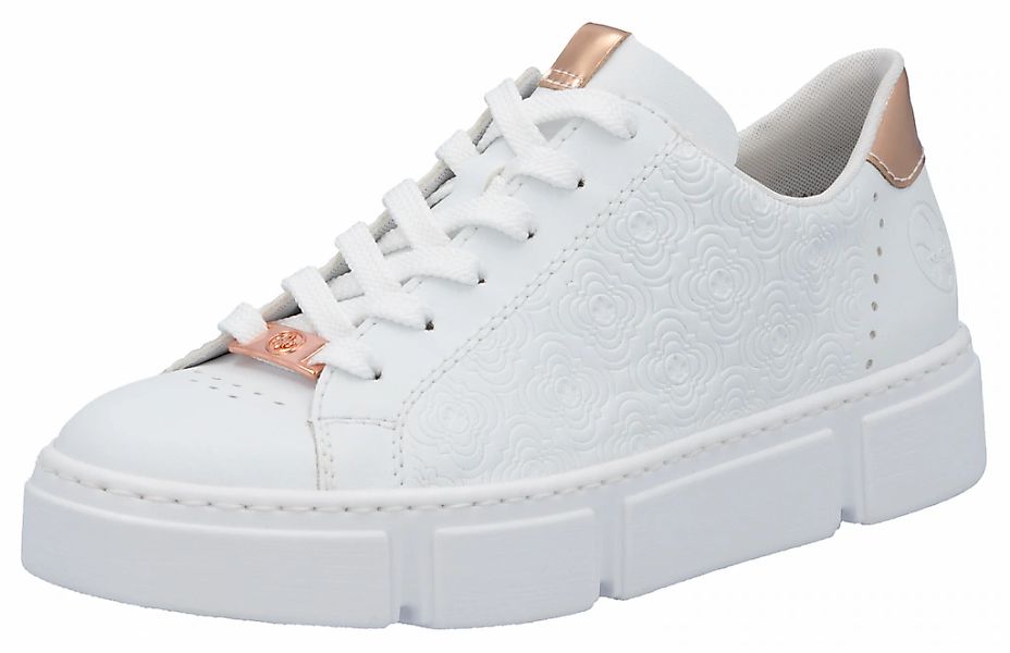 Rieker Plateausneaker mit metallicfarbenen Akzenten, Freizeitschuh, Halbsch günstig online kaufen