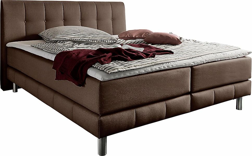 PLACES OF STYLE Boxspringbett "Cafone" inkl. Topper, 5 Breiten, 3 Matratzen günstig online kaufen