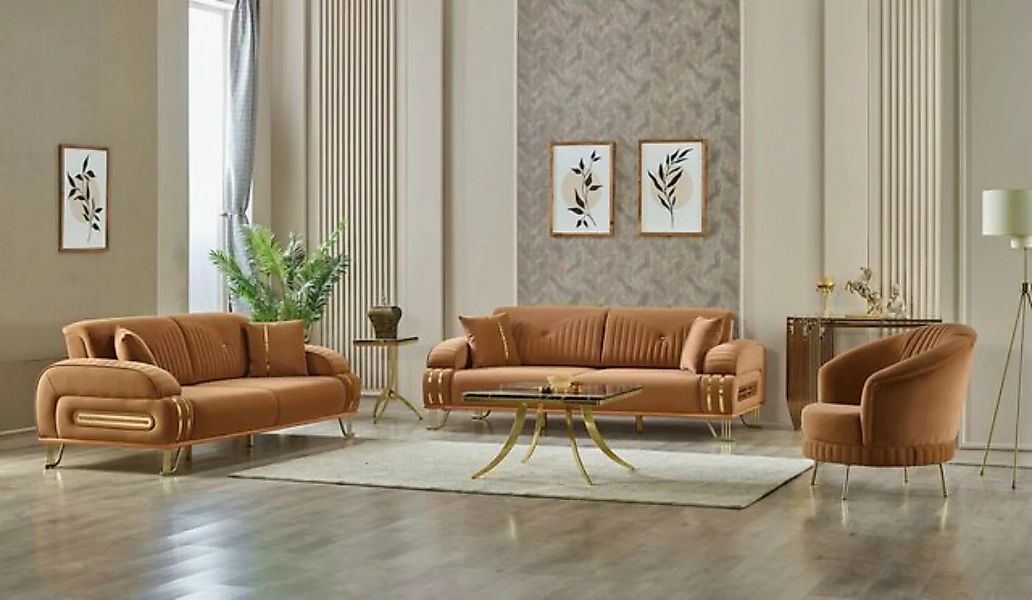 Villa Möbel Polstergarnitur Azor, (Set, 3-tlg), Hand Made Quality, pflegele günstig online kaufen