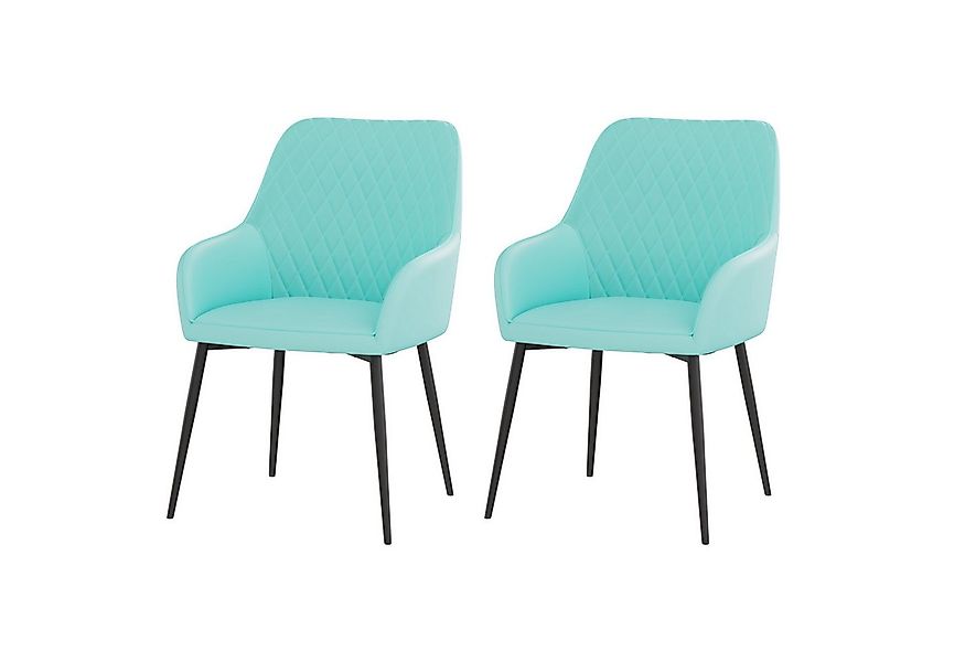 HOMAVO Esszimmerstuhl YZ8 mit Armlehnen in Stoff oder Kunstleder (2er-Set), günstig online kaufen