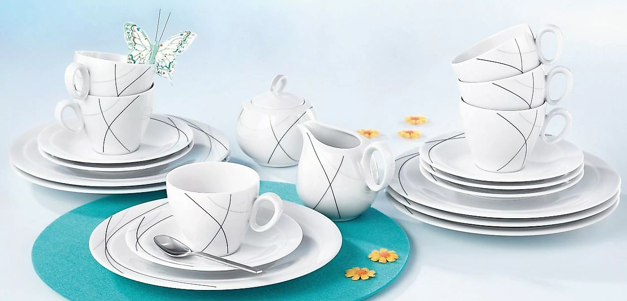 Seltmann Weiden Kaffeeservice »Geschirr-Set, Service Trio Highline«, (Set, günstig online kaufen