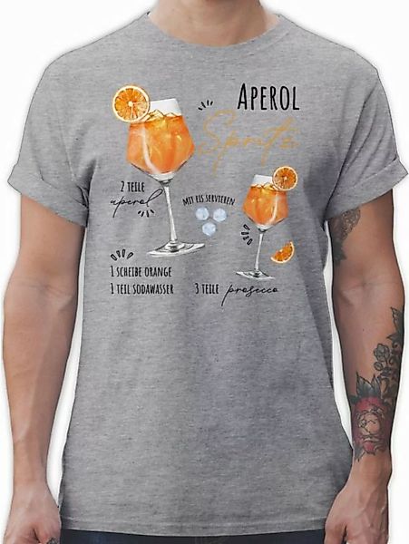 Shirtracer T-Shirt Aperol Spritz Rezept I Lustig Geschenk Aperolfan Fanarti günstig online kaufen