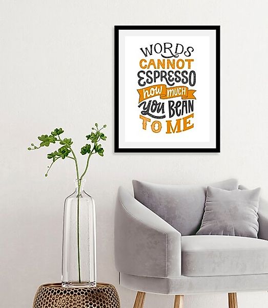 queence Bild »Espresso Bean« Humor   Kaffee   Kaffee Bilder   Schriftzug günstig online kaufen