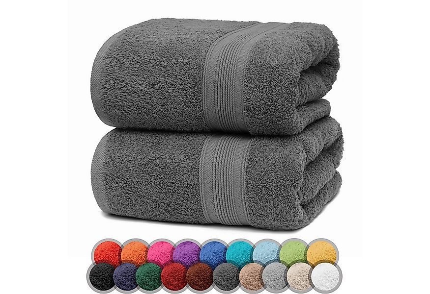 NatureMark Duschtücher 2er-Set Frottier Duschtücher 70x140cm, 100% Baumwoll günstig online kaufen