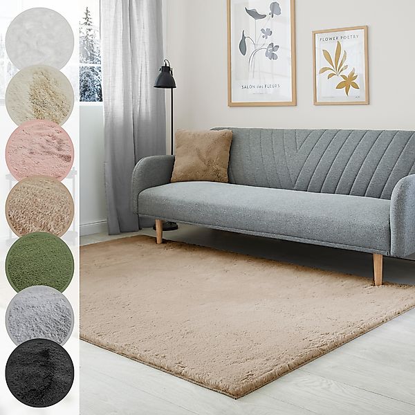 LUXOR living Fellteppich »Novara«, rechteckig, 30 mm Höhe, Kunstfell, Kanin günstig online kaufen