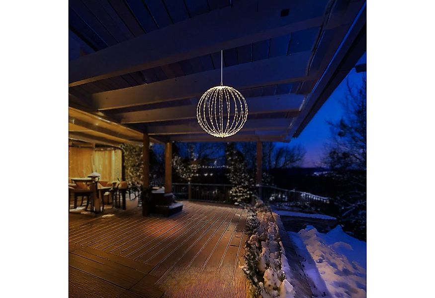 MARELIDA LED Kugelleuchte Drahtkugel Leuchtkugel faltbar D: 38cm 240LED 8Mo günstig online kaufen