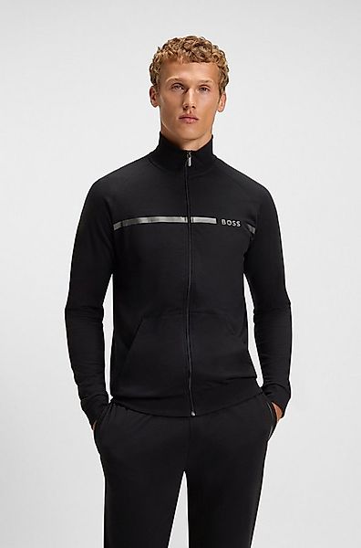 BOSS Sweatjacke Authentic Jacket Z aus Baumwoll-Terry mit Streifen und Logo günstig online kaufen