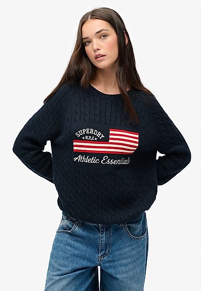 Superdry Strickpullover SLOUCHY CABLE FLAG KNIT günstig online kaufen