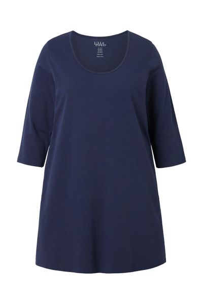 Ulla Popken Longshirt Longshirt A-Linie Rundhalsausschnitt günstig online kaufen