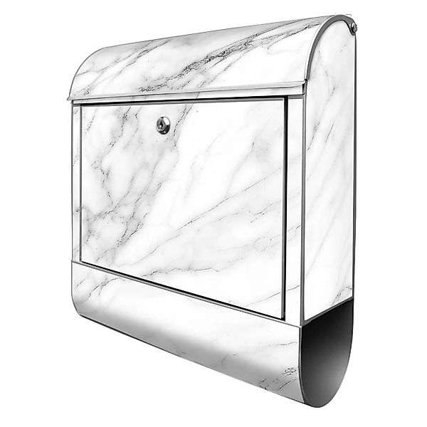 Banjado Design Briefkasten Silber Pulverbeschichtet 39x47x14cm 2 Schlüssel günstig online kaufen