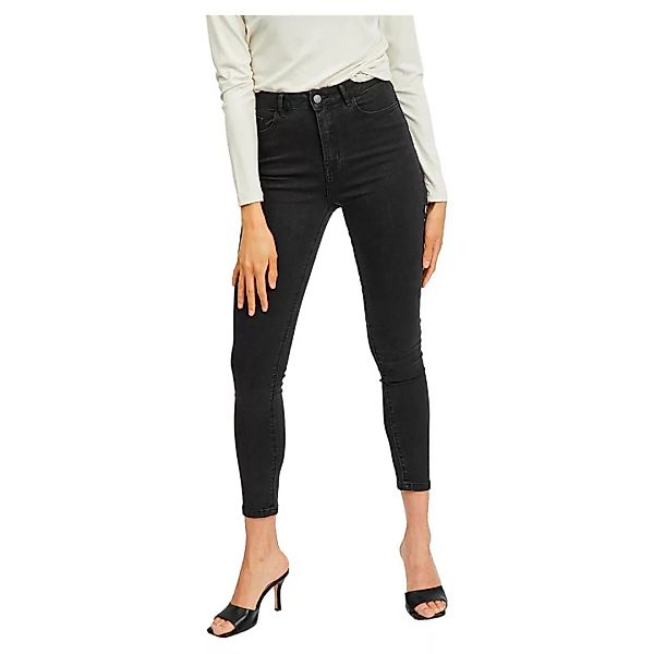 Vila Ekko Hohe Taille Skinny 7/8 Jeans XS Black günstig online kaufen
