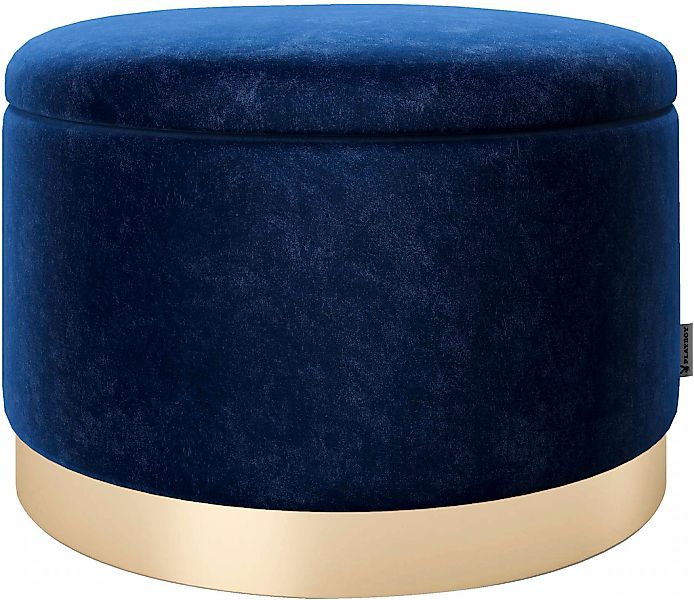 PLAYBOY Pouf "SUE" Abnehmbarer Deckel, innen Stauraum für Decken, Kissen un günstig online kaufen