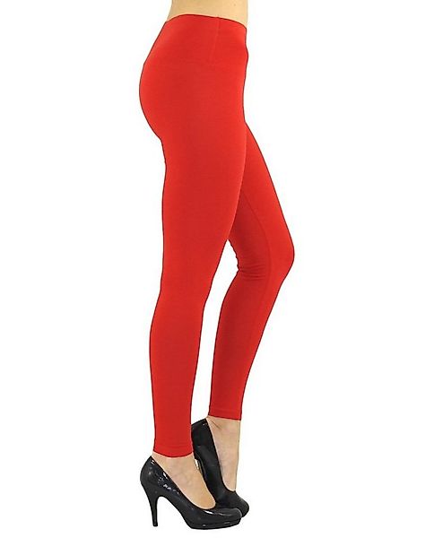 YESET Leggings Damen Leggings Leggins lang hoher Bund rot S (1-tlg) günstig online kaufen