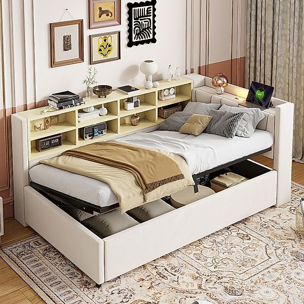 OKWISH Schlafsofa Kinderbett, mit hydraulischem Stauraum, günstig online kaufen