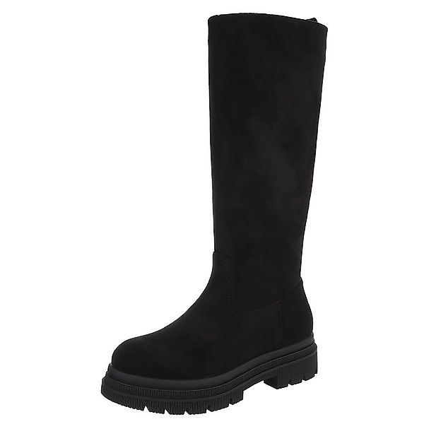 Ital-Design Kniehohe Damenstiefel aus hochwertigem Material günstig online kaufen