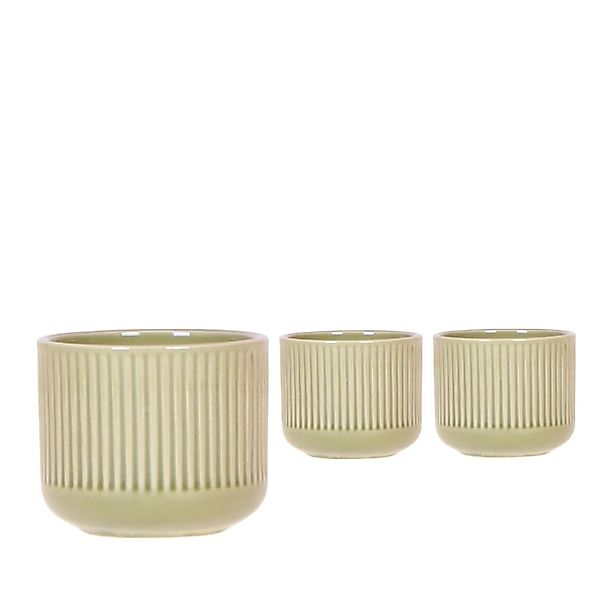 Keramik-Übertopf Flare Green Topf-Ø ca. 6 cm günstig online kaufen