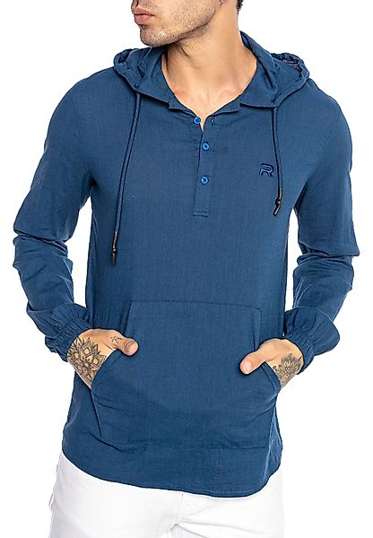 RedBridge Langarmshirt mit Kapuze - Knopfleiste günstig online kaufen