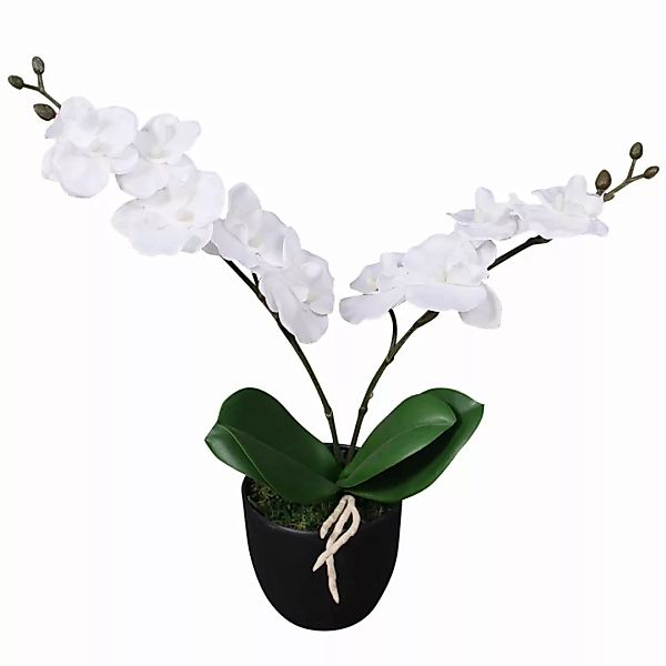 Künstliche Orchidee Mit Topf 30 Cm Weiß günstig online kaufen