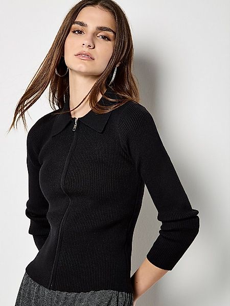 Apricot Cardigan Strickjacke aus Rippstrick günstig online kaufen