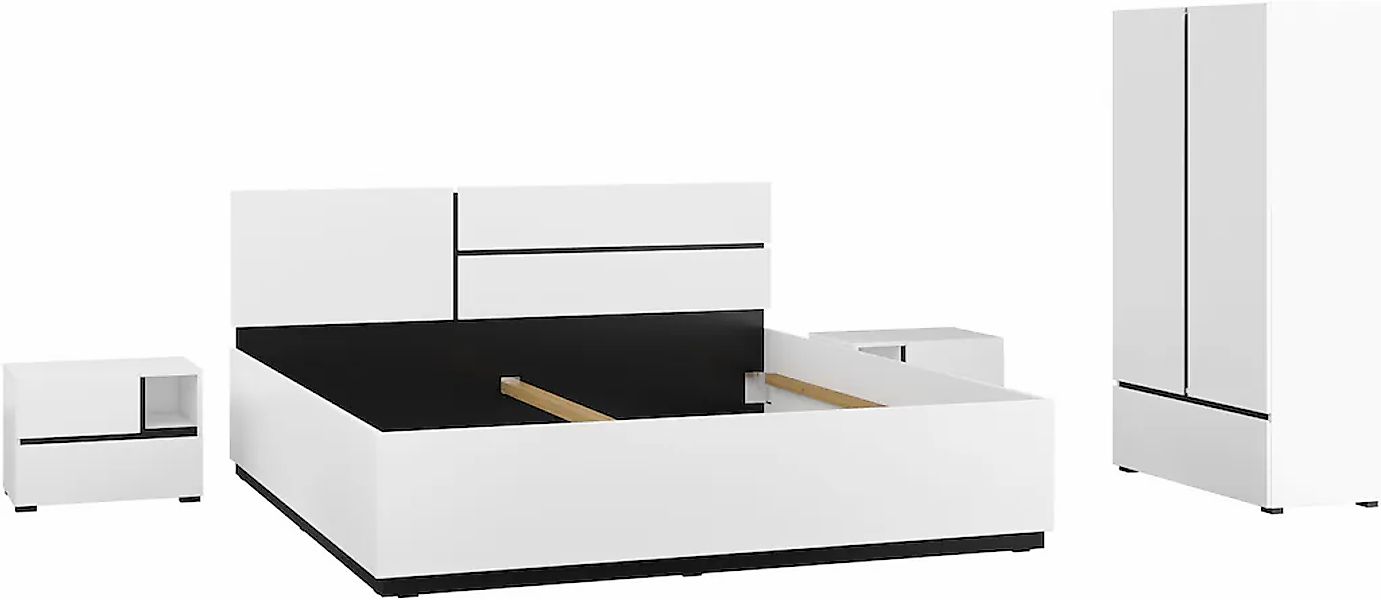 Home affaire Schlafzimmer-Set "Cross, moderne, grifflose Optik, FSC-zertifi günstig online kaufen