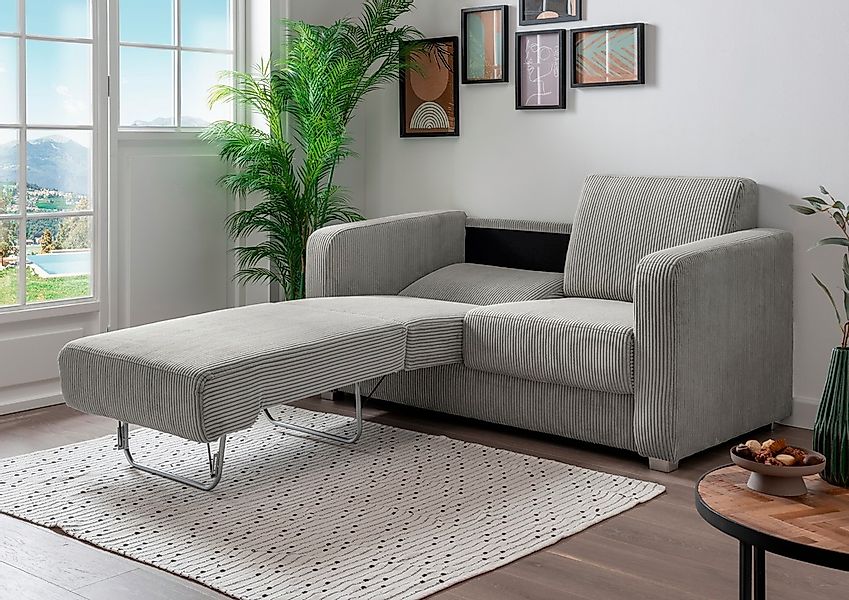 INOSIGN Schlafsofa »Mia«, mit 2 Einzelauszügen als Längsschläfer günstig online kaufen