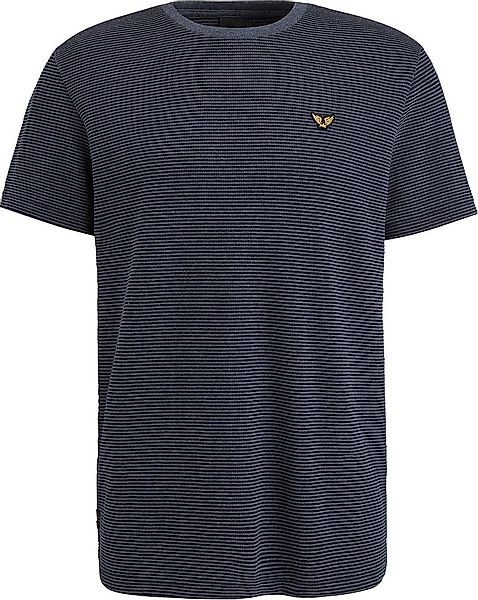 PME Legend T-Shirt Textured Stripe Navy - Größe M günstig online kaufen