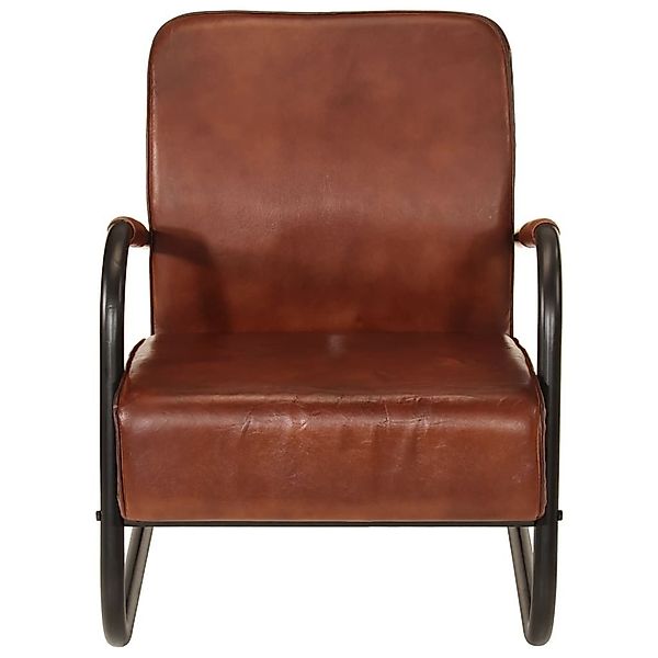 vidaXL Sessel, Loungesessel Braun Echtleder günstig online kaufen