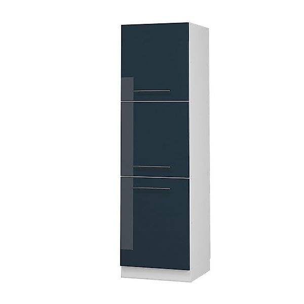 Vicco Küchenschrank Fame-Line Herdschrank Dunkelblau Hochglanz 60 cm günstig online kaufen