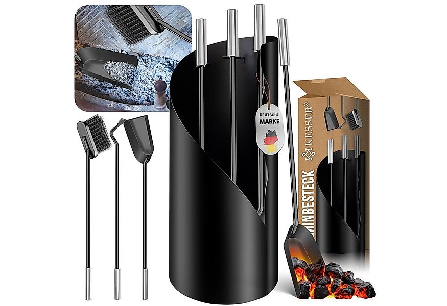 KESSER Kaminholzkorb, Kaminbesteck Set 4-teiliges Kaminzubehör Modern Desig günstig online kaufen