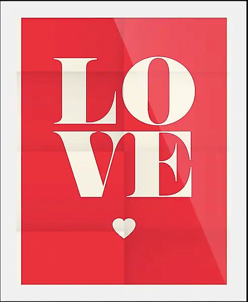 queence Bild »Love Letter«, Schriftzüge-Liebessprüche-Herz-Herzbilder, (1 S günstig online kaufen