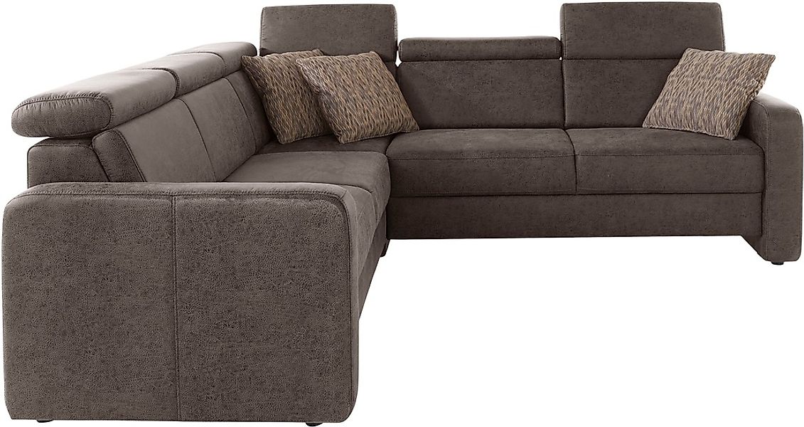 sit&more Ecksofa "Bologna L-Form" Kopfteilverstellung, wahlweise mit Bettfu günstig online kaufen