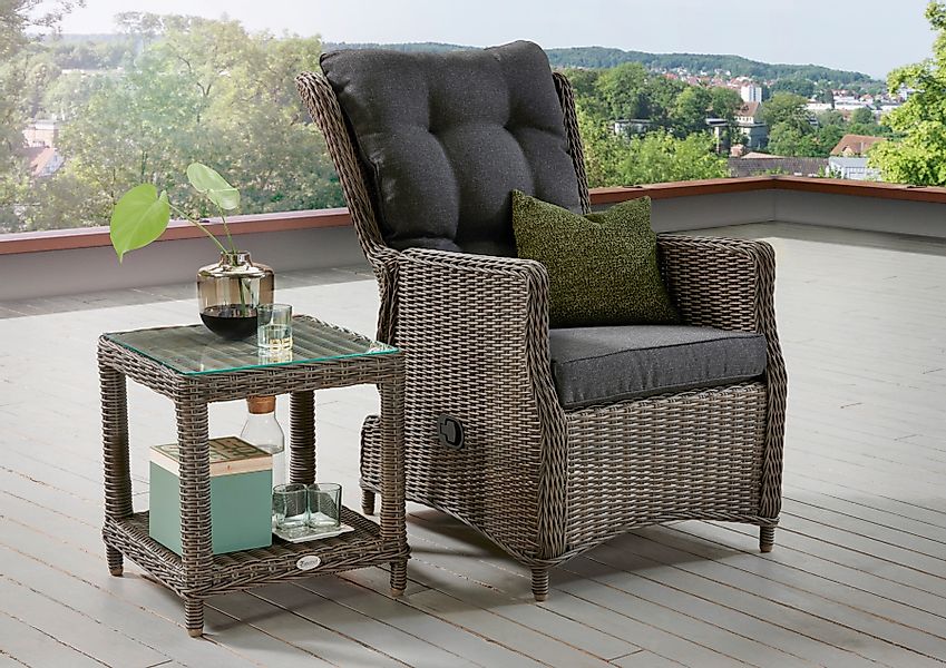 Destiny Gartenlounge-Set »CASA MERANO« 1x Sessel, 1x Beistelltisch, inkl. A günstig online kaufen