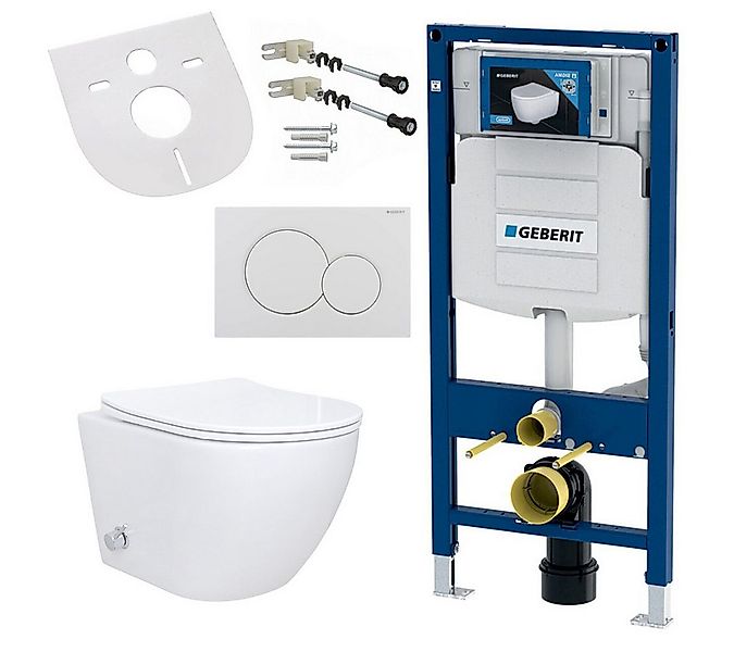 GEBERIT Tiefspül-WC GEBERIT-AL55800-SET, Spülrandloses Wand Hänge WC Set Ta günstig online kaufen