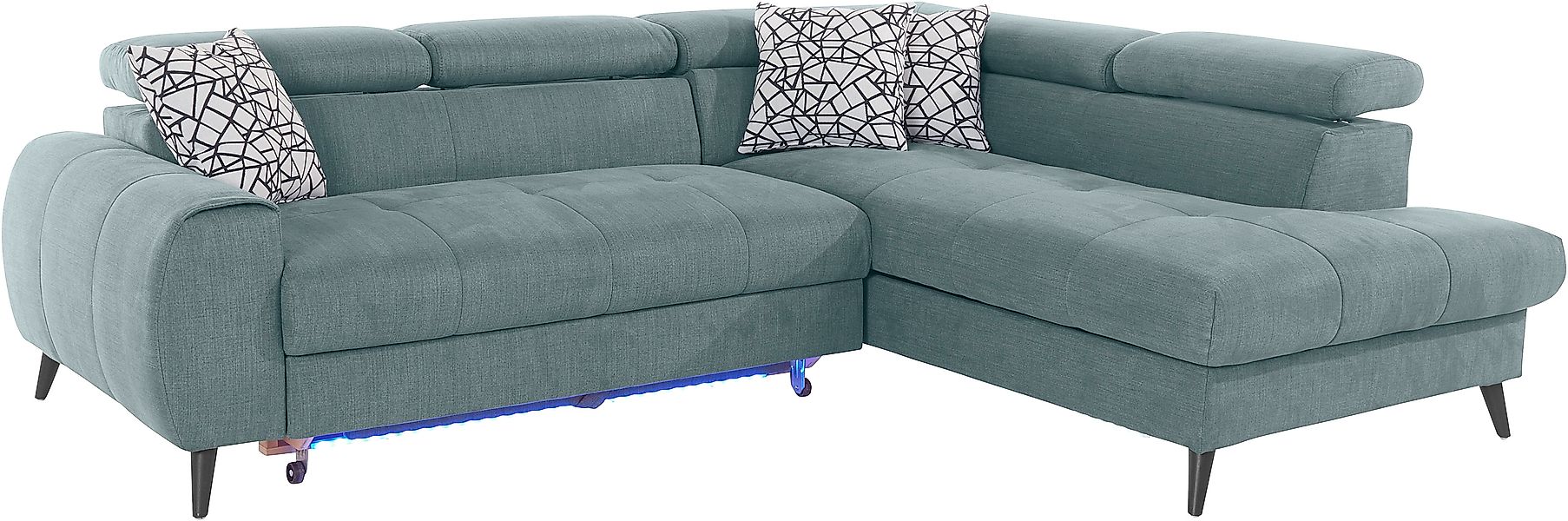 COTTA Ecksofa "Mia L-Form mit 3 Zierkissen", wahlweise mit Bettfunktion, Be günstig online kaufen