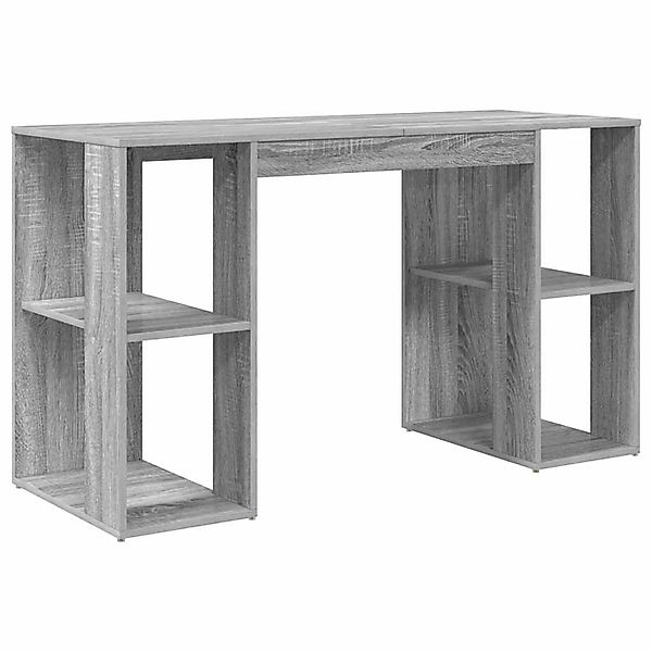 vidaXL Schreibtisch mit Stauraum Graues Sonoma 130 x 50,5 x 75 cm 869503 günstig online kaufen