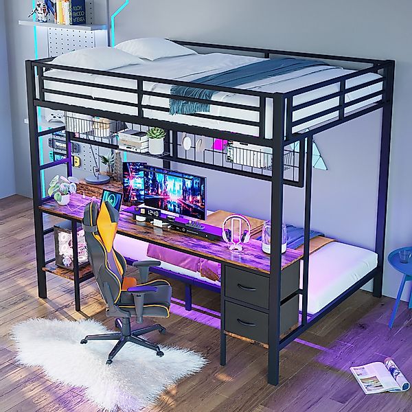 Ulife Etagenbett Metallbett Jugendbett Eisenrahmen mit günstig online kaufen