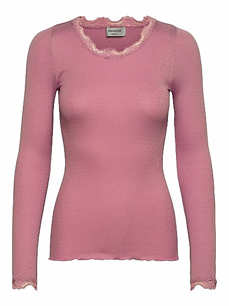 rosemunde Longsleeve "Babette silk shirt", Langarm, mit Spitze, feminin, be günstig online kaufen