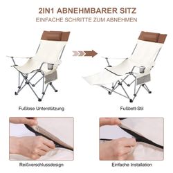 OKWISH Campingstuhl Faltbar Anglerstuhl Klappstuhl mit günstig online kaufen