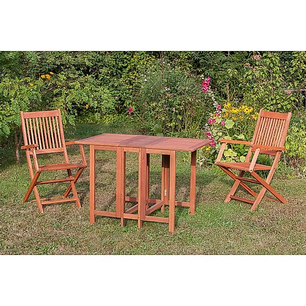 Gartenmöbelgruppe Rio mit rechteckigem Klapptisch 3-teilig günstig online kaufen